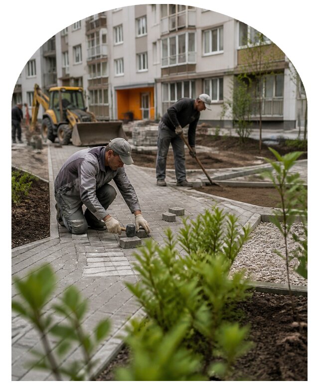 Благоустройство двора многоквартирного дома в Рубцовске